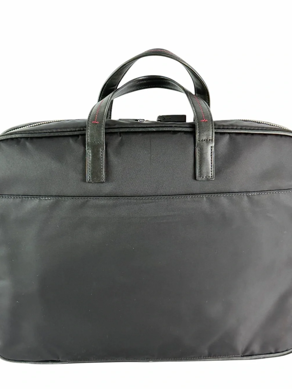 TUMI Black Nylon Leather Briefcase Bag